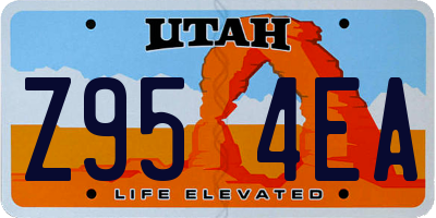 UT license plate Z954EA