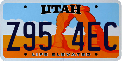UT license plate Z954EC
