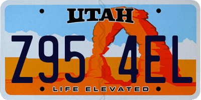 UT license plate Z954EL
