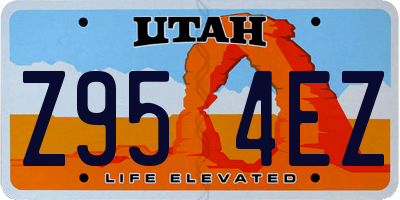 UT license plate Z954EZ