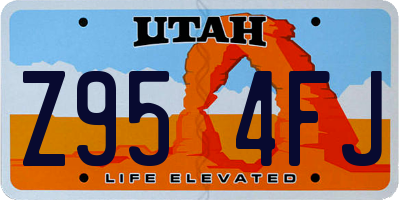 UT license plate Z954FJ