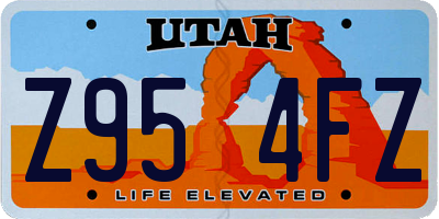 UT license plate Z954FZ