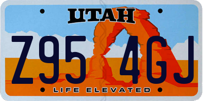 UT license plate Z954GJ