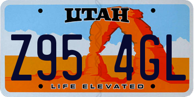 UT license plate Z954GL