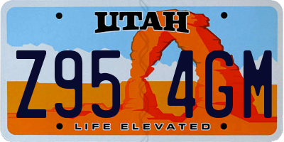 UT license plate Z954GM