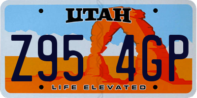 UT license plate Z954GP