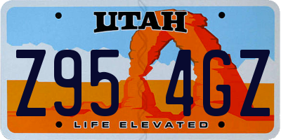 UT license plate Z954GZ