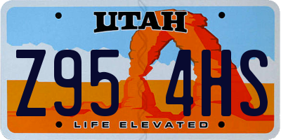 UT license plate Z954HS