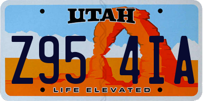 UT license plate Z954IA