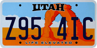 UT license plate Z954IC