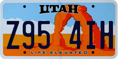 UT license plate Z954IH