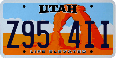 UT license plate Z954II