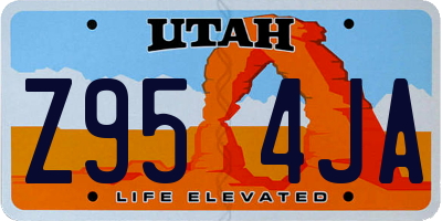 UT license plate Z954JA