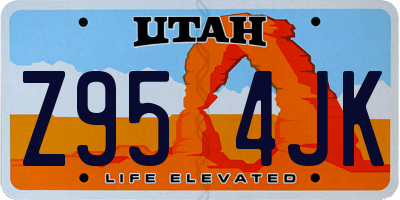 UT license plate Z954JK