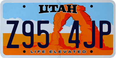 UT license plate Z954JP