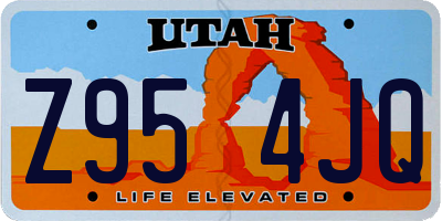 UT license plate Z954JQ