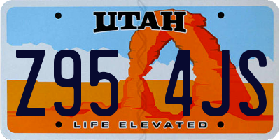 UT license plate Z954JS