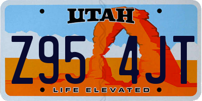 UT license plate Z954JT