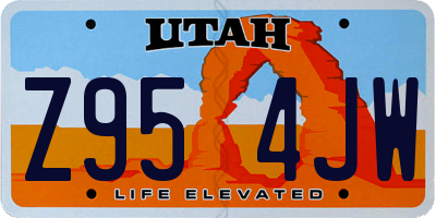UT license plate Z954JW