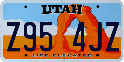 UT license plate Z954JZ