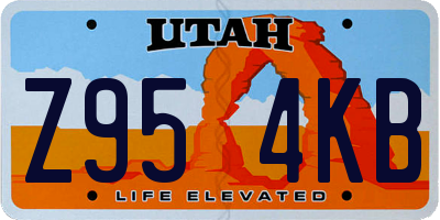 UT license plate Z954KB