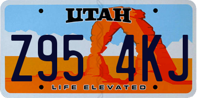 UT license plate Z954KJ