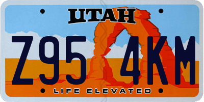 UT license plate Z954KM