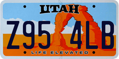 UT license plate Z954LB