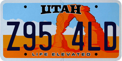UT license plate Z954LD