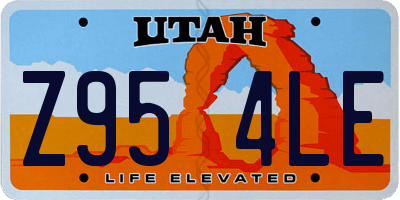 UT license plate Z954LE