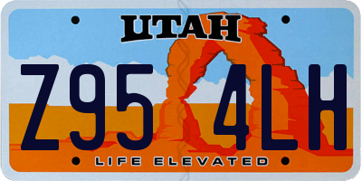 UT license plate Z954LH