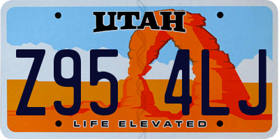 UT license plate Z954LJ