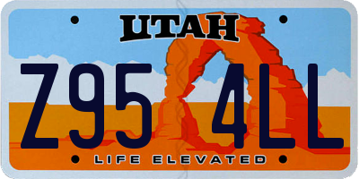 UT license plate Z954LL