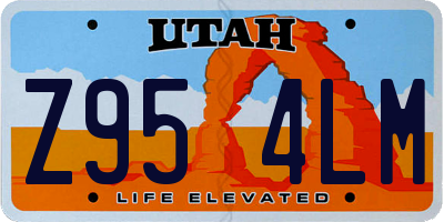 UT license plate Z954LM