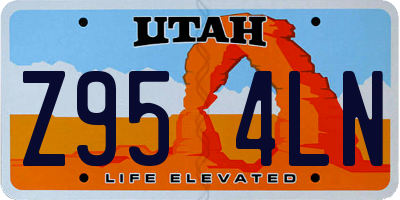 UT license plate Z954LN