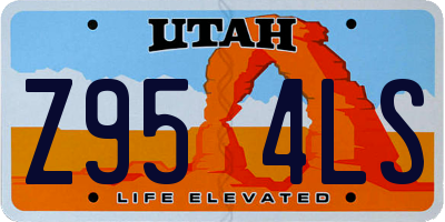 UT license plate Z954LS