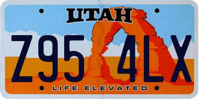 UT license plate Z954LX