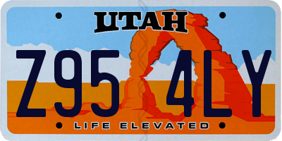 UT license plate Z954LY