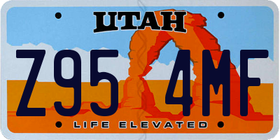 UT license plate Z954MF