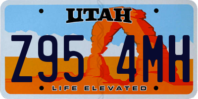 UT license plate Z954MH
