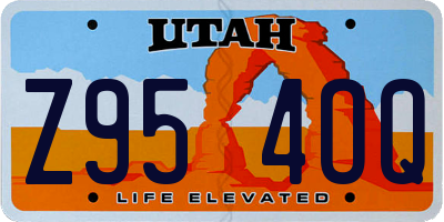 UT license plate Z954OQ