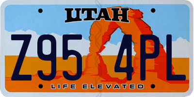 UT license plate Z954PL