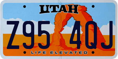 UT license plate Z954QJ