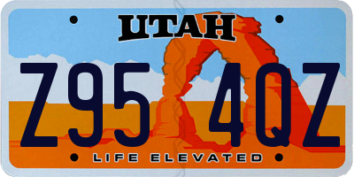 UT license plate Z954QZ
