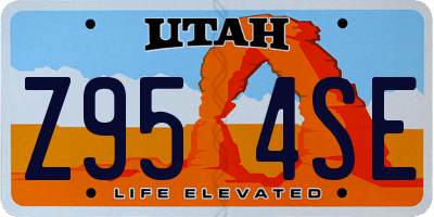 UT license plate Z954SE