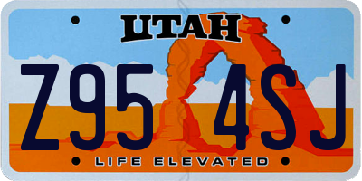 UT license plate Z954SJ