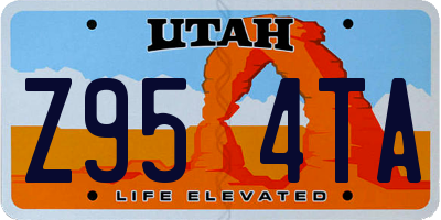 UT license plate Z954TA