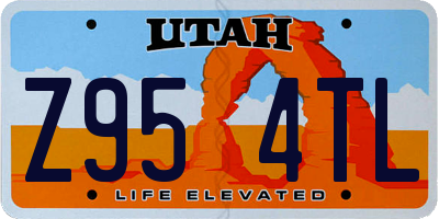 UT license plate Z954TL