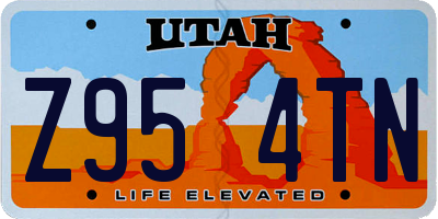 UT license plate Z954TN