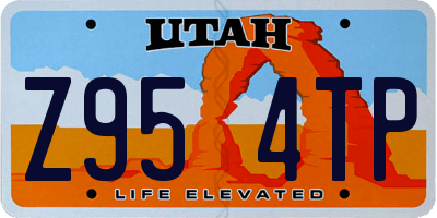 UT license plate Z954TP